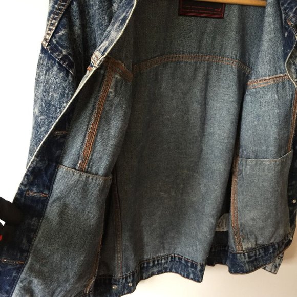The Rolling Stones Shrunk Denim Trucker Jacket (M) - Picture 8 of 8